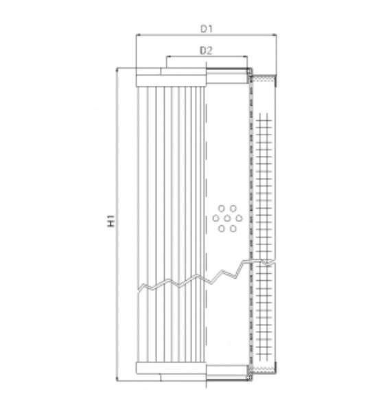 D662G25AV hydraulic filter element