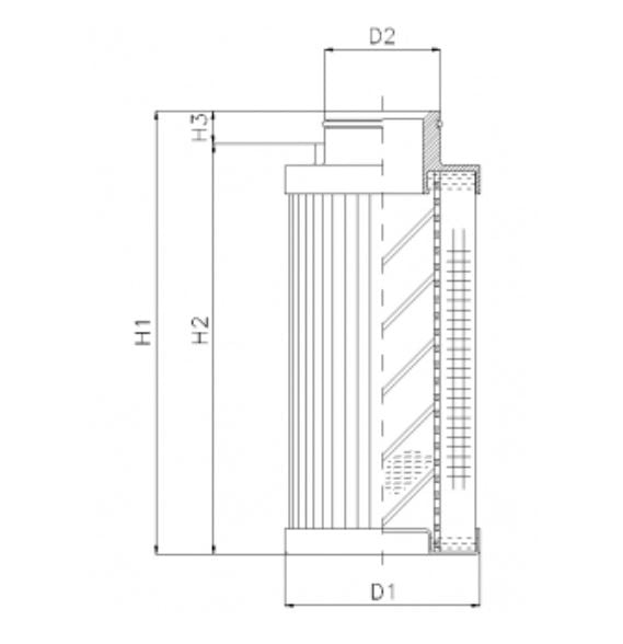 D721C03A hydraulic filter element
