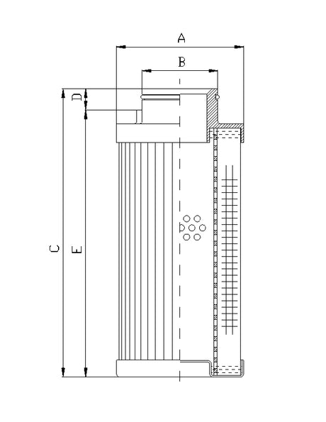 D721G25A Filter element for pressure filter
