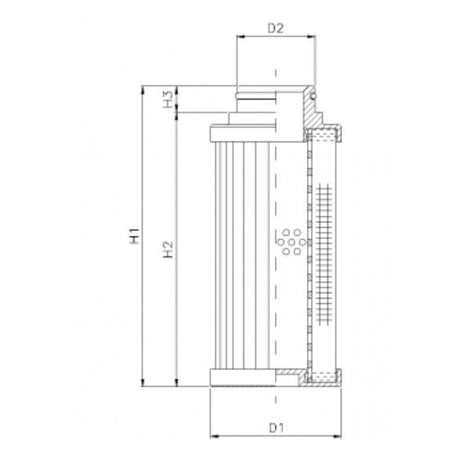 D721G25B hydraulic filter element