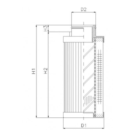 D721T40A hydraulic filter element