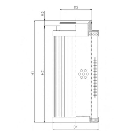 D731C10AV hydraulic filter element