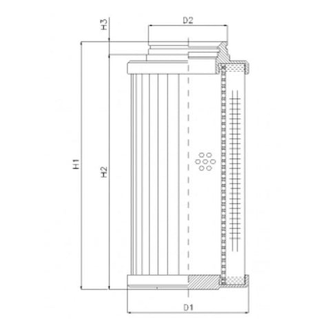 D731G10BV hydraulic filter element