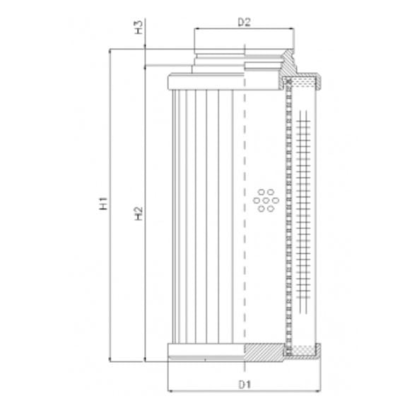 D731G25BV hydraulic filter element