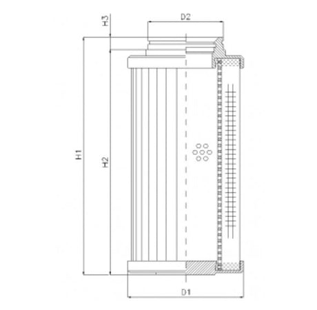 D731G25BV hydraulic filter element