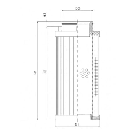 D731T25AV hydraulic filter element