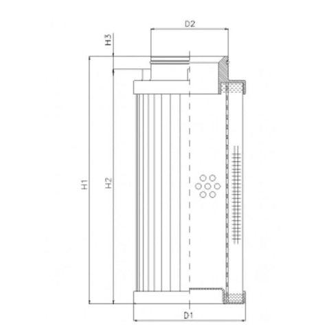 D732G25A hydraulic filter element