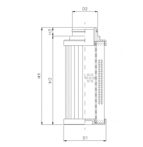 D791G06B hydraulic filter element