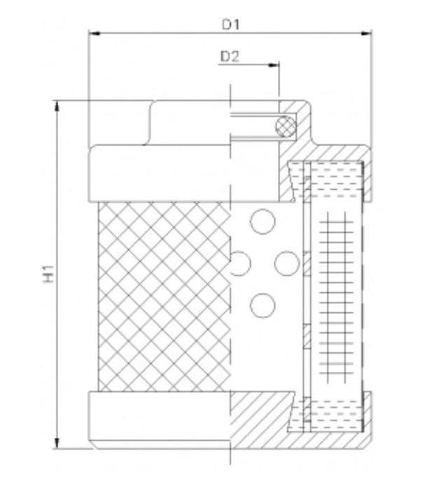 DHD15H10B hydraulic filter element