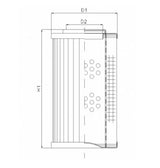 DHD160S50V hydraulic filter element