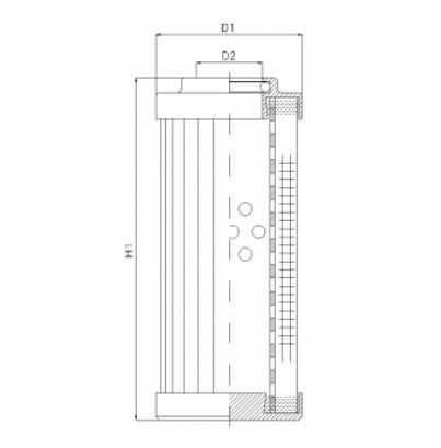 DHD660A10V hydraulic filter element