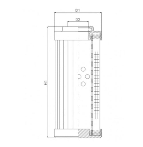 DHD660A20V hydraulic filter element