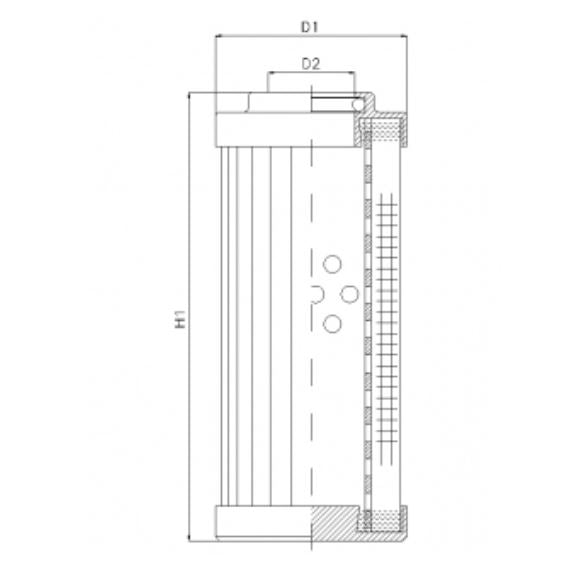 DLD170T40B hydraulic filter element