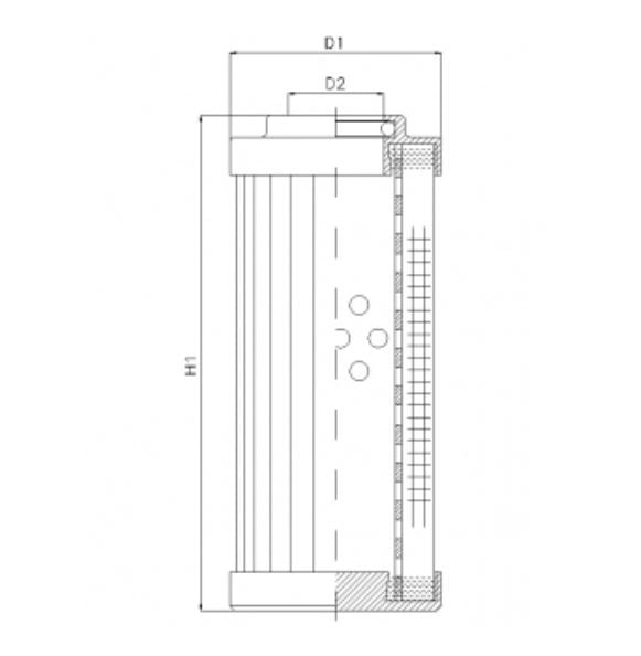 DLD240T130B hydraulic filter element