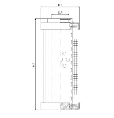 DLD600F20B filter element for pressure filter