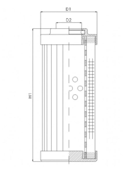 DLD600T40B Filter element for pressure filter