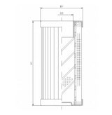 DMD0011W10B hydraulic filter element