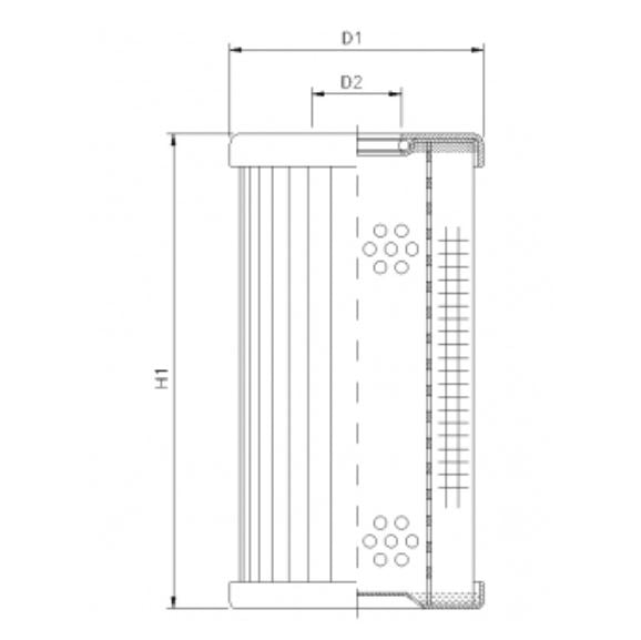 DMD034B40B hydraulic filter element
