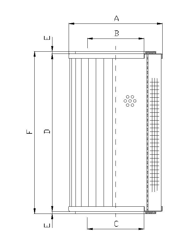 DMD087B60B Filter element for pressure filter