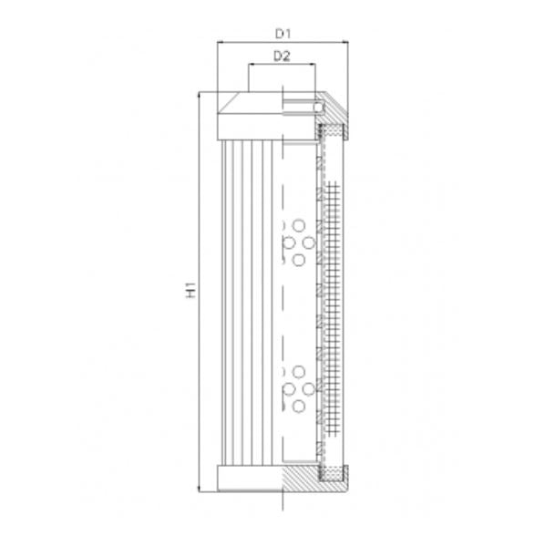 DMD125W10B hydraulic filter element