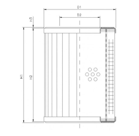 DMD146B25B hydraulic filter element