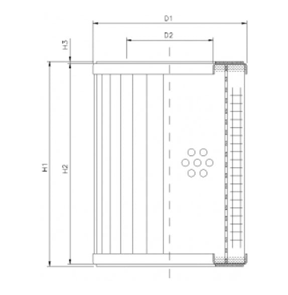 DMD146L20B hydraulic filter element