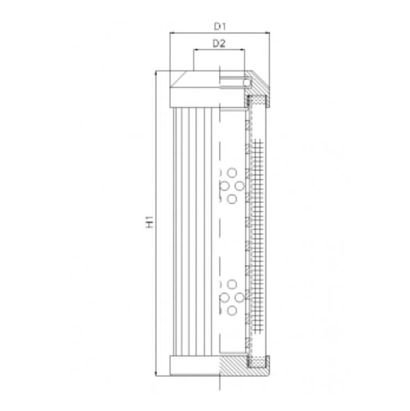 DMD243B25B hydraulic filter element