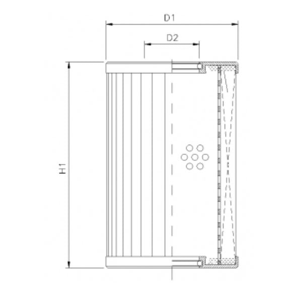 DMD362W100B hydraulic filter element