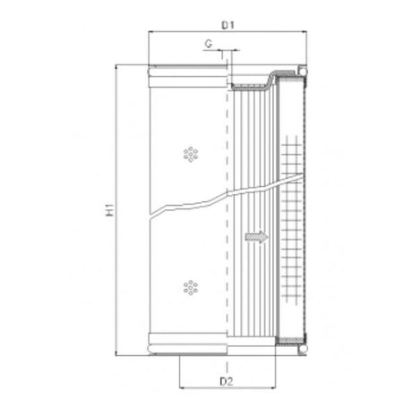 DMD753E10B hydraulic filter element