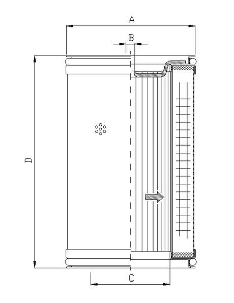 DMD821L20B Filter element for pressure filter