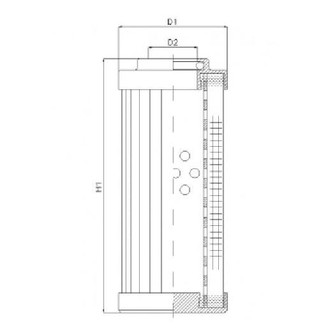DVD20008F05B/1 hydraulic filter element