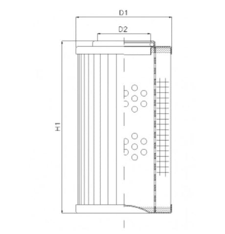 DVD20015K05B filter element for pressure filter