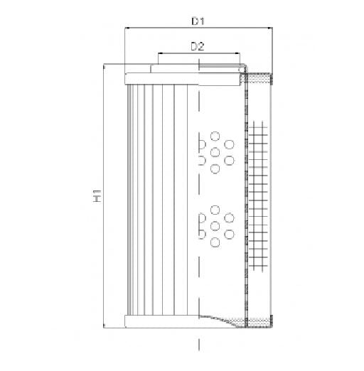 DVD20020B25V hydraulic filter element