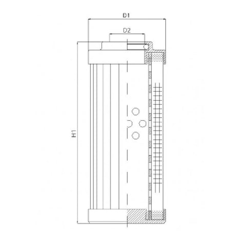 DVD20030W40B hydraulic filter element
