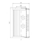 DVD20045B25V Filter element for pressure filter