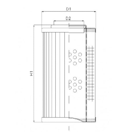 DVD20045B25V Filter element for pressure filter