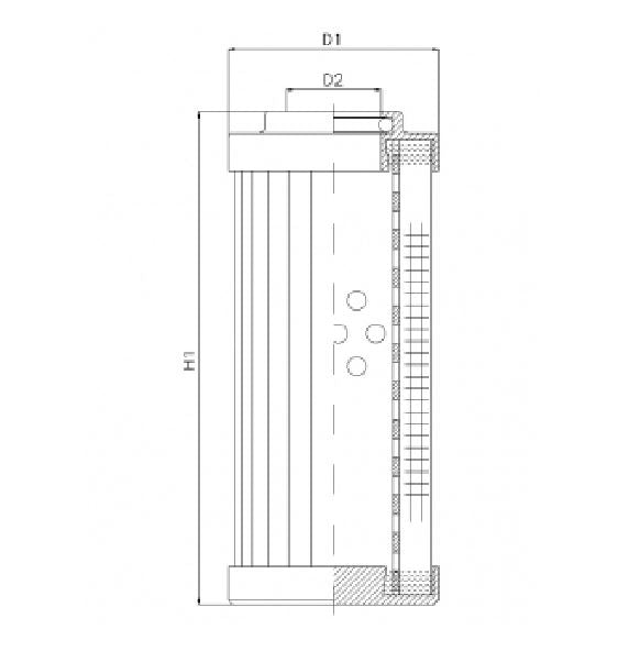 DVD210F10V Filter element for pressure filter