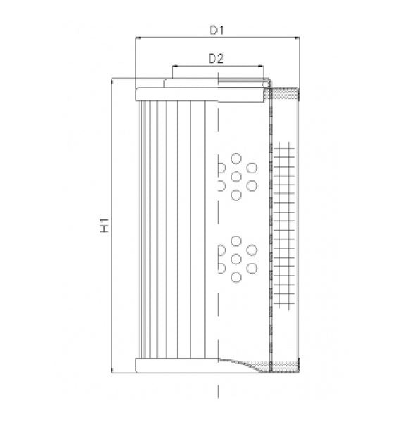 DVD2140B25V Filter element for pressure filter