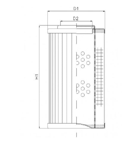 DVD2225B60V Filter element for pressure filter