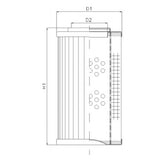 DVD2360B40V hydraulic filter element