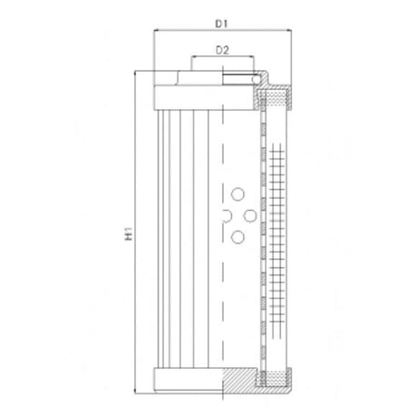 DVD2360W60B filter element for pressure filter