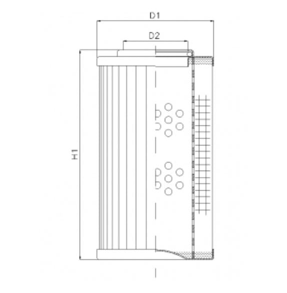 DVD2560K05B filter element for pressure filter