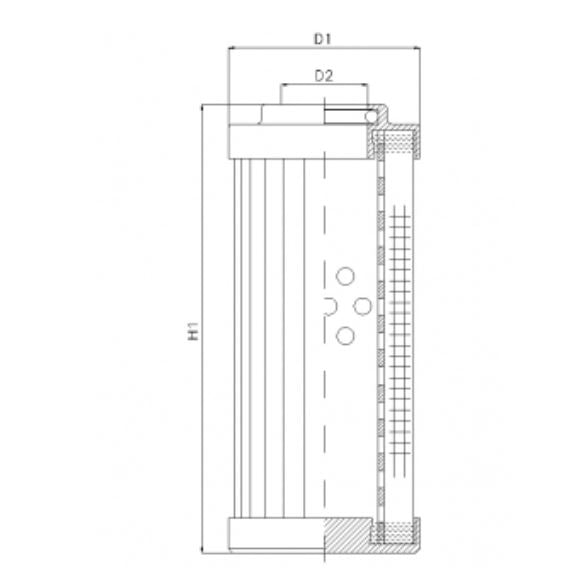 DVD2560W40B filter element for pressure filter
