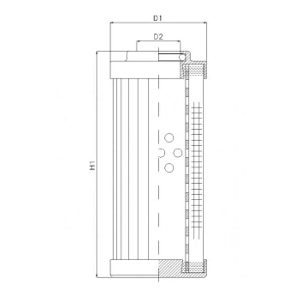 DVD256F05B filter element for pressure filter
