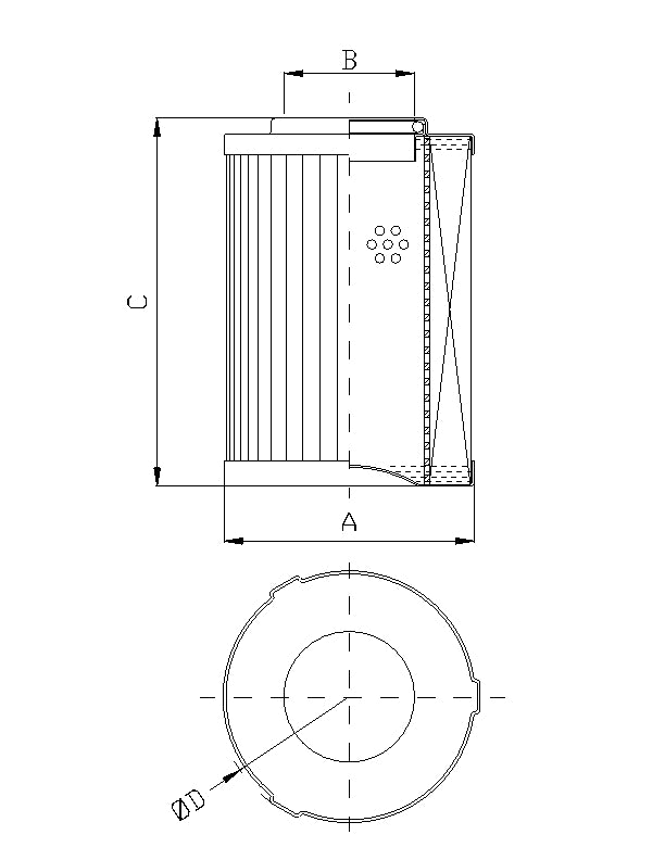DVD290B25V Filter element for pressure filter