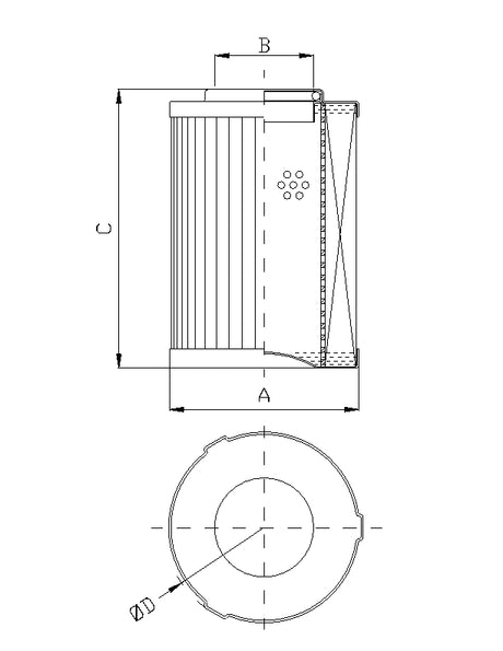 DVD290B25V Filter element for pressure filter