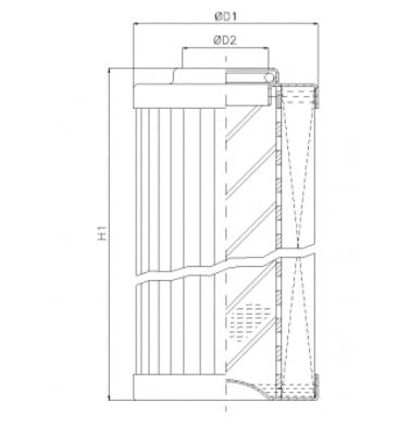 DVD290B60V filter element for pressure filter