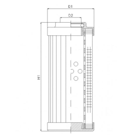 DVD290W10B filter element for pressure filter