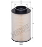 E400KP D142 fuel filter element