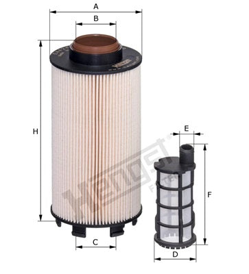 E443KP D294-2 fuel filter element